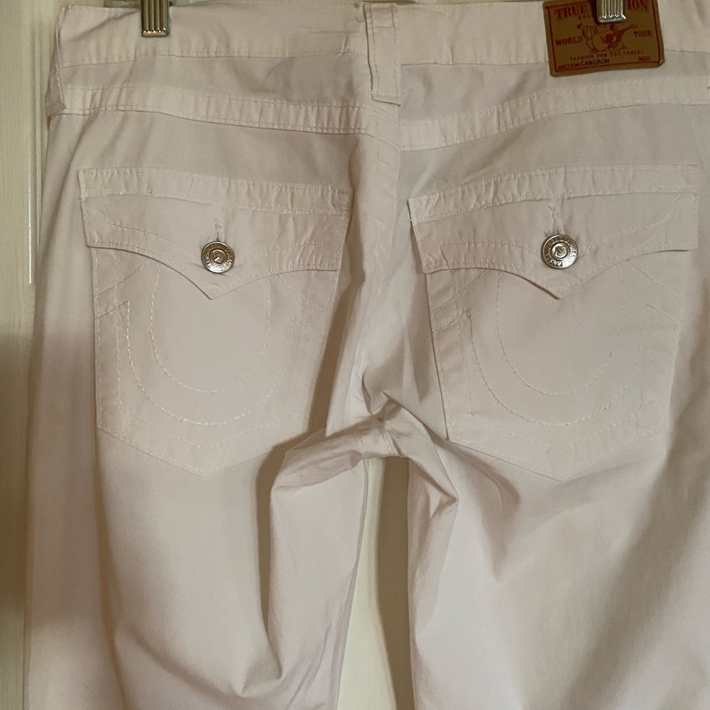 True Religion White Stretch Pants Sz 28